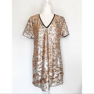 1. State Moody Hues Sequined T-Shirt Dress Size M